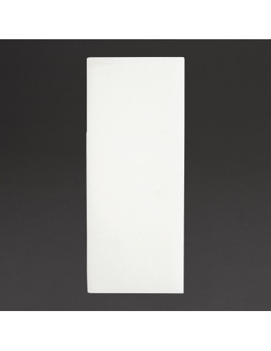 Serviettes pochettes Airlaid Fiesta Recyclable Premium blanc 48x40 cm - lot 400