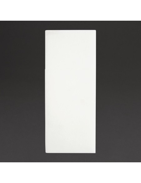 Serviettes pochettes Airlaid Fiesta Recyclable Premium blanc 48x40 cm - lot 400