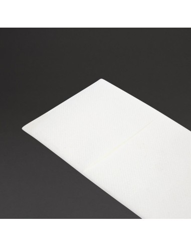Serviettes pochettes Airlaid Fiesta Recyclable Premium blanc 48x40 cm - lot 400