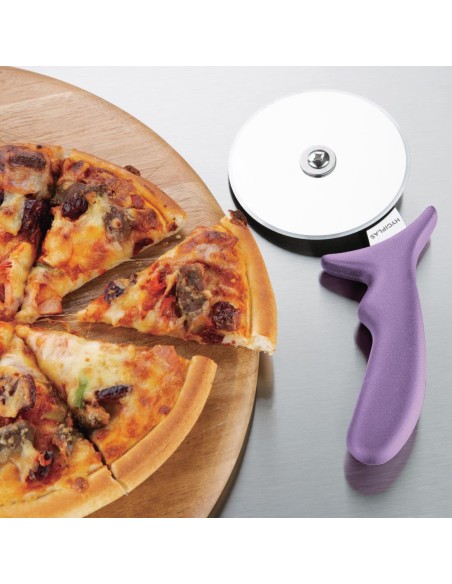Roulette à pizza Hygiplas 102mm violet - anti allergènes