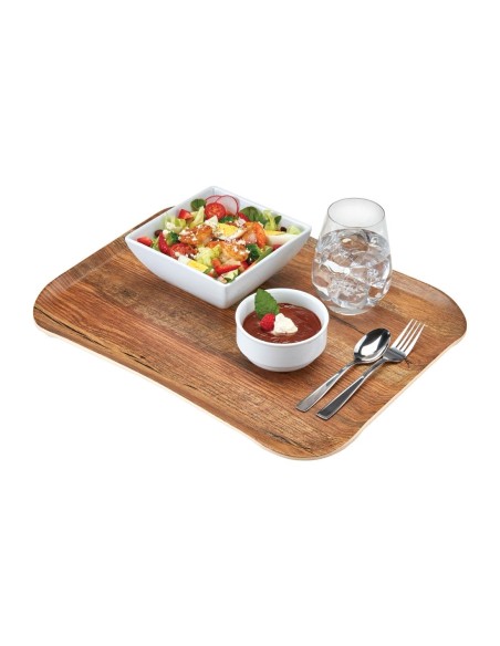 Plateau polyester Century Cambro chêne brun 330x430 mm