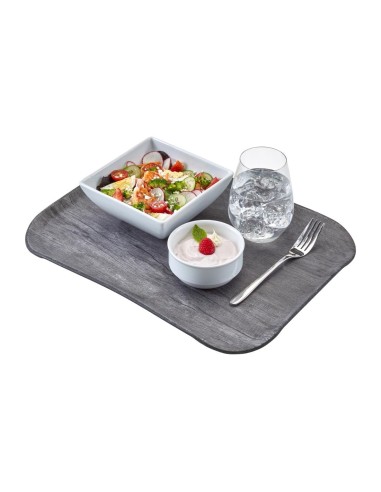 Plateau polyester Century Cambro chêne gris 360x460 mm