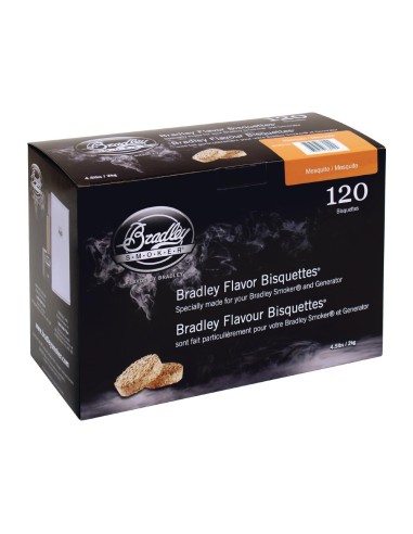 Briquettes Bradley Smoker arôme mesquite - lot de 120
