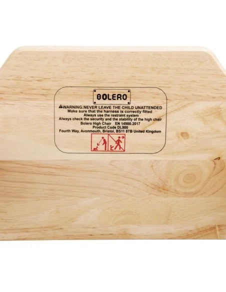 Chaise haute en bois Bolero finition naturelle