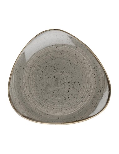 Assiettes triangulaires Churchill Stonecast Grey 192mm - lot de 12