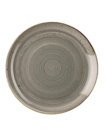 Assiettes rondes Churchill Stonecast Grey 324mm - lot de 6