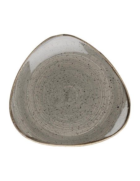 Assiettes triangulaires Churchill Grey 229mm - lot de 12