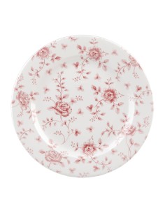 Assiettes plates Churchill Rose Chintz Cranberry 304mm - lot de 6