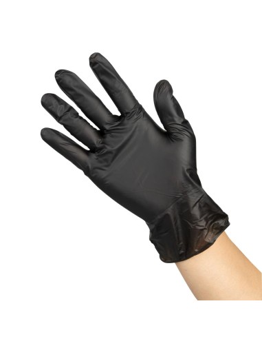 Gants vinyle noirs Hygiplas S - lot de 100
