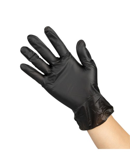 Gants vinyle noirs Hygiplas S - lot de 100