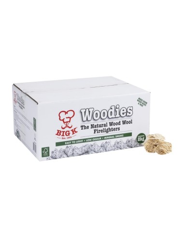 Allume-feu en laine de bois naturel Big K Woodies 2kg