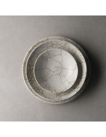 Assiettes coupes Studio Prints Kintsugi 248mm - Lot de 12
