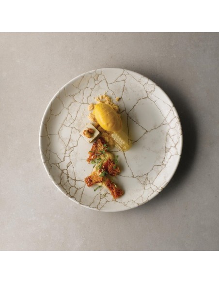 Assiettes Studio Prints Kintsugi Grey 288mm - Lot de 12