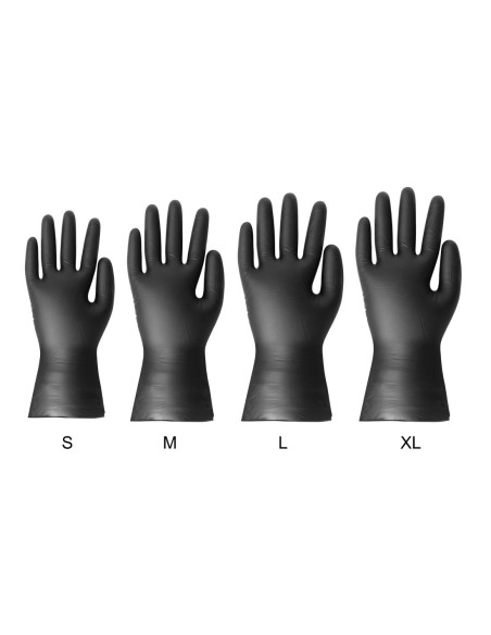 Gants vinyle noirs Hygiplas XL - lot de 100