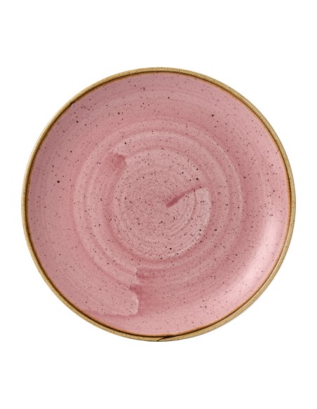 Assiettes rondes Petal Stonecast Pink 217mm - lot de 12