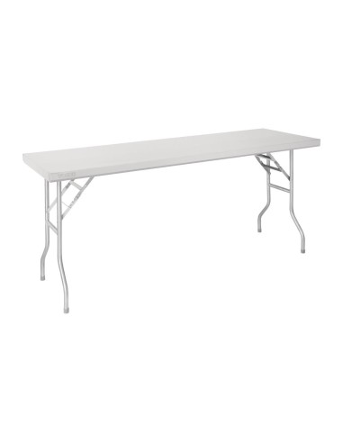 Table pliante inox Vogue 1830x610x780 mm - solide et pratique