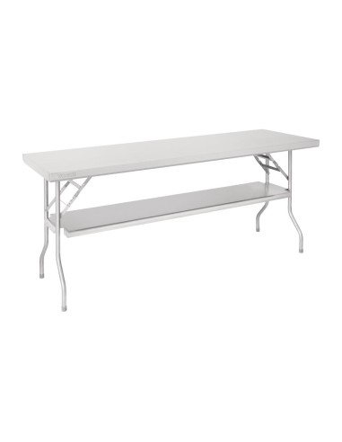 Table pliante inox Vogue 1830x610x780 mm - solide et pratique