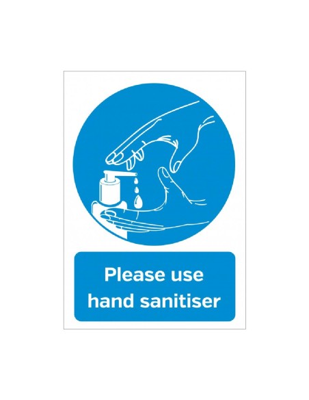 Autocollant désinfection mains A5 - Vinyle auto-adhésif