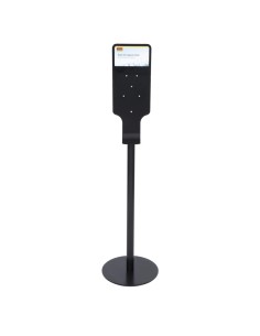 Borne d'hygiène noire avec support AutoFoam Rubbermaid