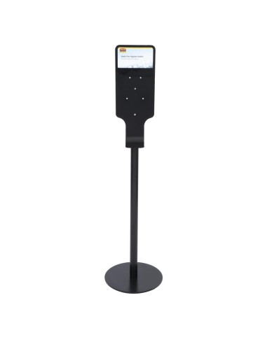 Borne d'hygiène noire avec support AutoFoam Rubbermaid