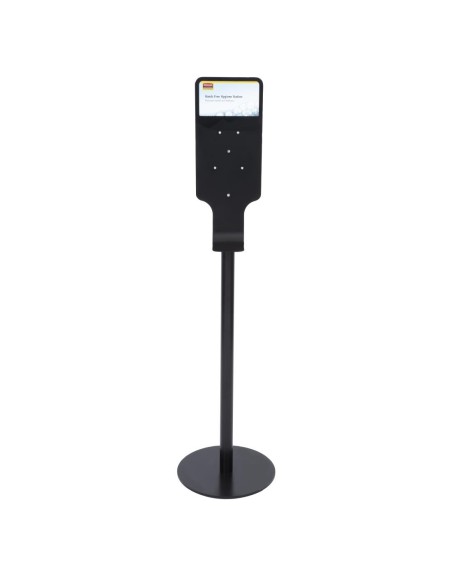 Borne d'hygiène noire avec support AutoFoam Rubbermaid