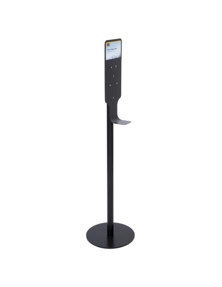 Borne d'hygiène noire avec support AutoFoam Rubbermaid