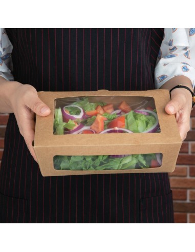 Boîtes salade PET Fiesta Recyclable 1600ml - lot de 100