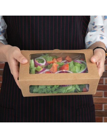 Boîtes salade PET Fiesta Recyclable 1600ml - lot de 100
