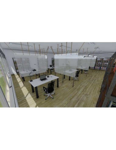 Mur de séparation recyclable PVC transparent 200x150 cm