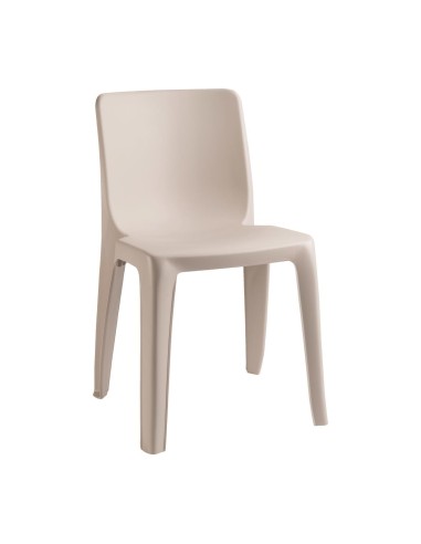 Chaise empilable Denver beige - 100% polypropylène