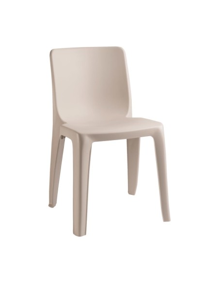 Chaise empilable Denver beige - 100% polypropylène