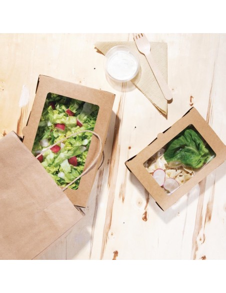 Boîtes salade 700 ml PET Fiesta Recyclable - Lot 200