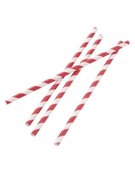 Pailles compostables en papier Fiesta - lot de 250