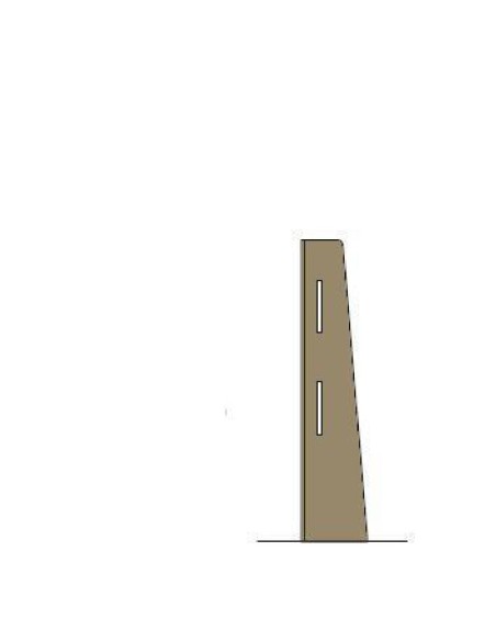 Poteau d'angle Canteen-Style Bolero chêche clair 860 x 200 mm