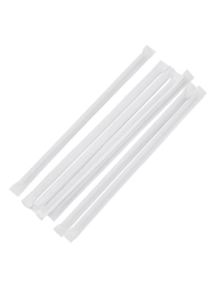 Pailles compostables en papier noires Fiesta - lot de 250