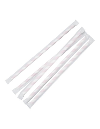Pailles compostables en papier Fiesta - lot de 250