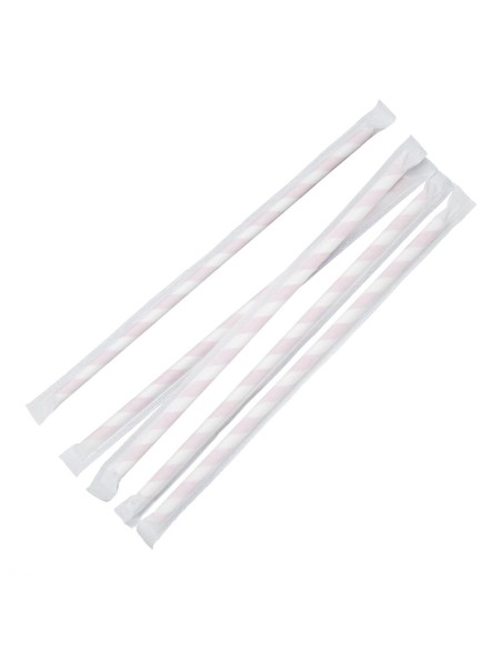 Pailles compostables en papier Fiesta - lot de 250