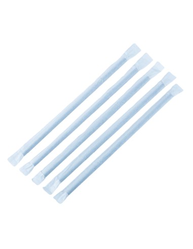 Pailles compostables noires Fiesta - lot de 250