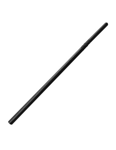 Pailles compostables noires Fiesta - lot de 250