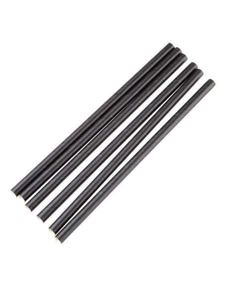 Pailles compostables noires Fiesta - Lot 250