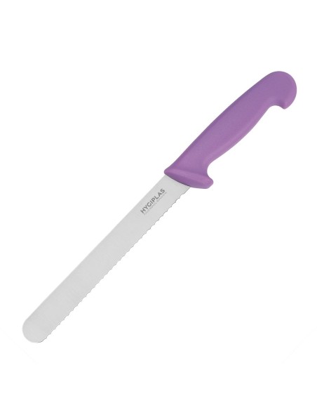 Couteau à pain Hygiplas violet 20 cm - Inox durable