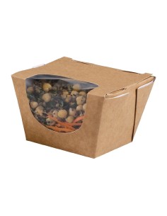 Boîtes salade kraft 900 ml compostables Zest Colpac - lot 250