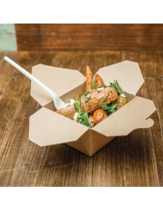 Boîtes alimentaires compostables Vegware No.1 700 ml - lot de 450 2