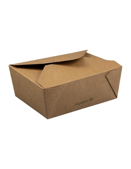 Boîtes alimentaires compostables Vegware N°3 1800ml - Lot de 180