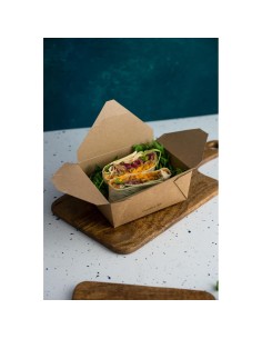 Boîtes alimentaires compostables Vegware N°3 1800ml - Lot de 180 2