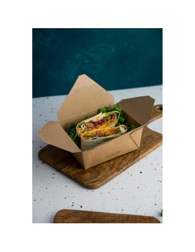 Boîtes alimentaires compostables Vegware N°3 1800ml - Lot de 180