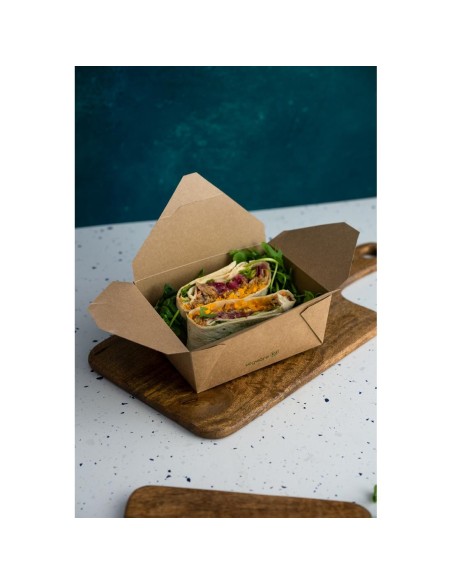 Boîtes alimentaires compostables Vegware N°3 1800ml - Lot de 180