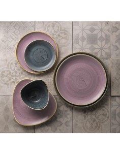 Assiettes triangulaires Churchill Stonecast 228 mm - lot de 12 2