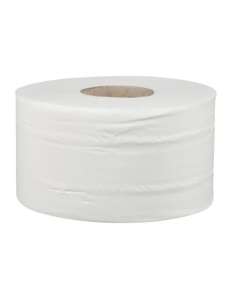Rouleaux de papier toilette 2 plis mini Jumbo Jantex 150m (lot de 12)