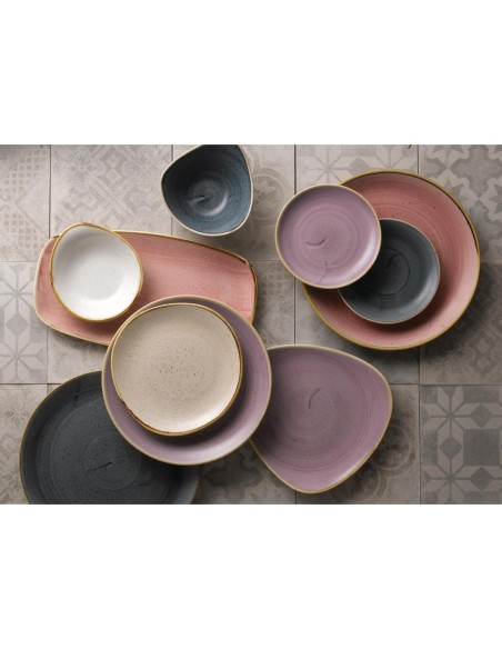 Assiettes triangulaires Churchill Stonecast 228 mm - lot de 12